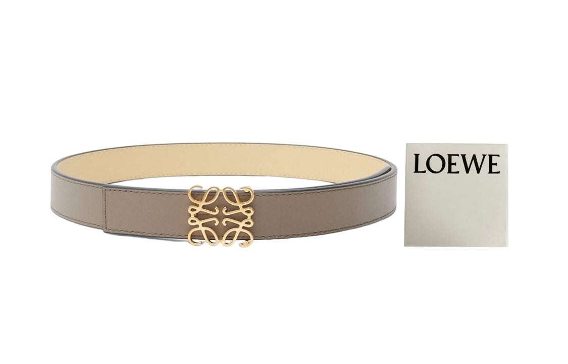 LOEWE Trendy Fashion Leather Belts Women's Brown Width 2.8cm