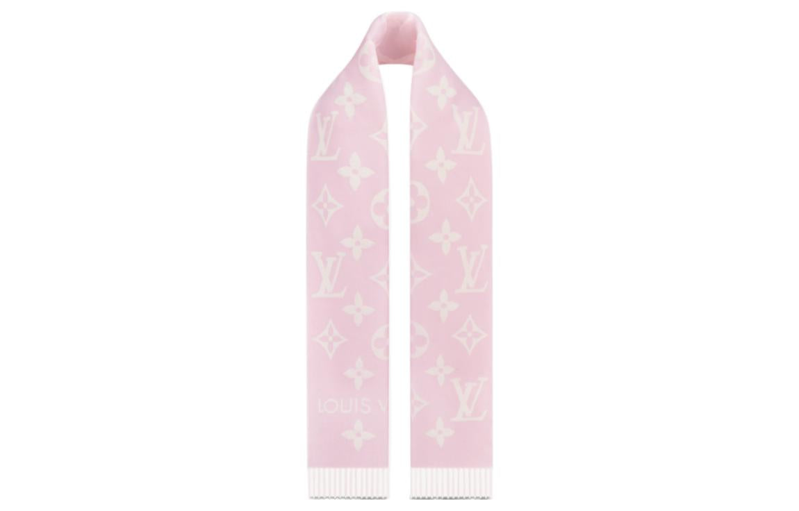 LOUIS VUITTON Cashmere Knit Scarves Women's Pink