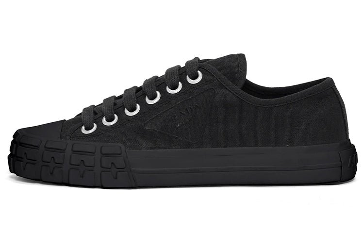 PRADA Canvas Shoes Women's Low Top Black