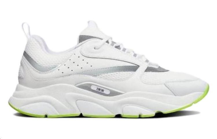 DIOR B22 White Silver Fluo Green