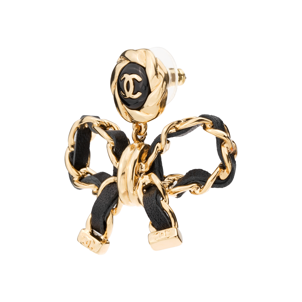 CHANEL Earrings Women's Black