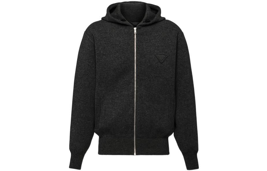 PRADA Cashmere Knitted Zip up Hoodie