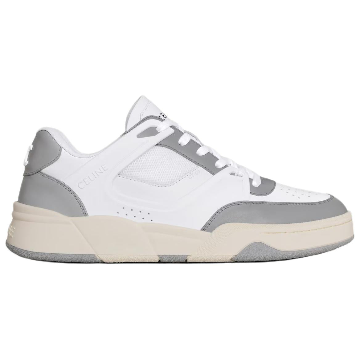 CELINE CT 09 Low Top Skateboard Shoes Men's White Gray