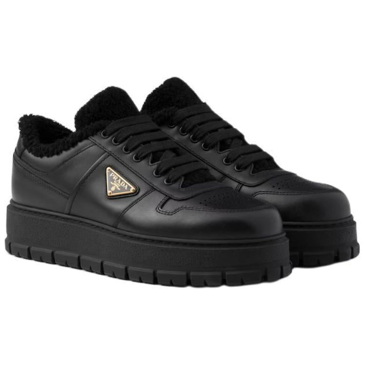 PRADA Low Top Casual Shoes 5cm Men's Black