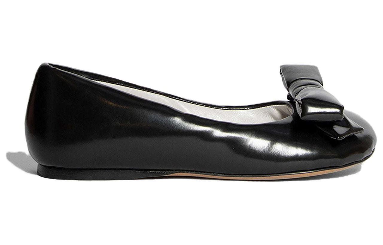 LOEWE Puffy Ballerinas Flats Black Lambskin