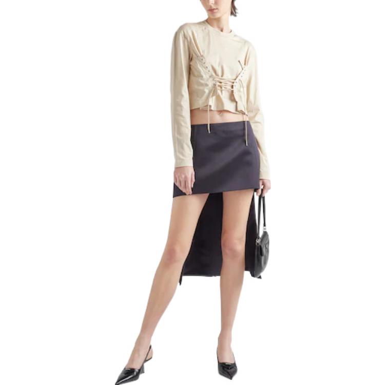 PRADA Crop Tops Women's Beige