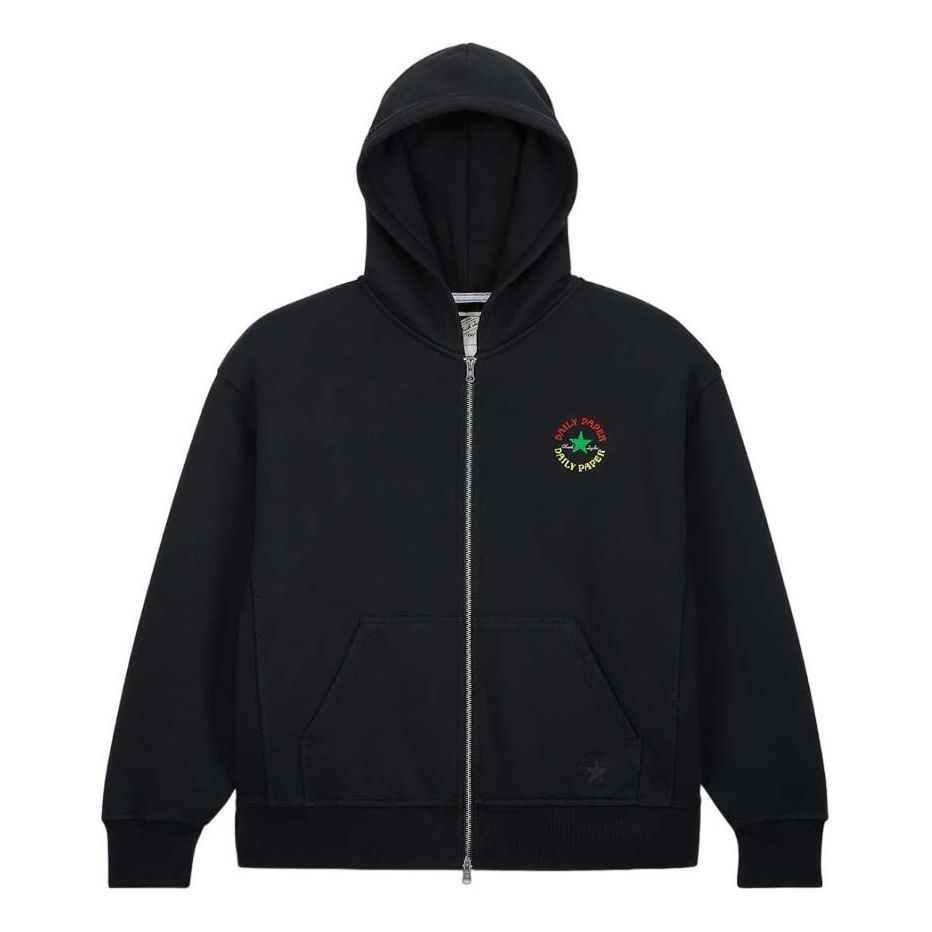 Converse x Daily Paper Hooded Fleece Jacket 'Black' 10027826-001