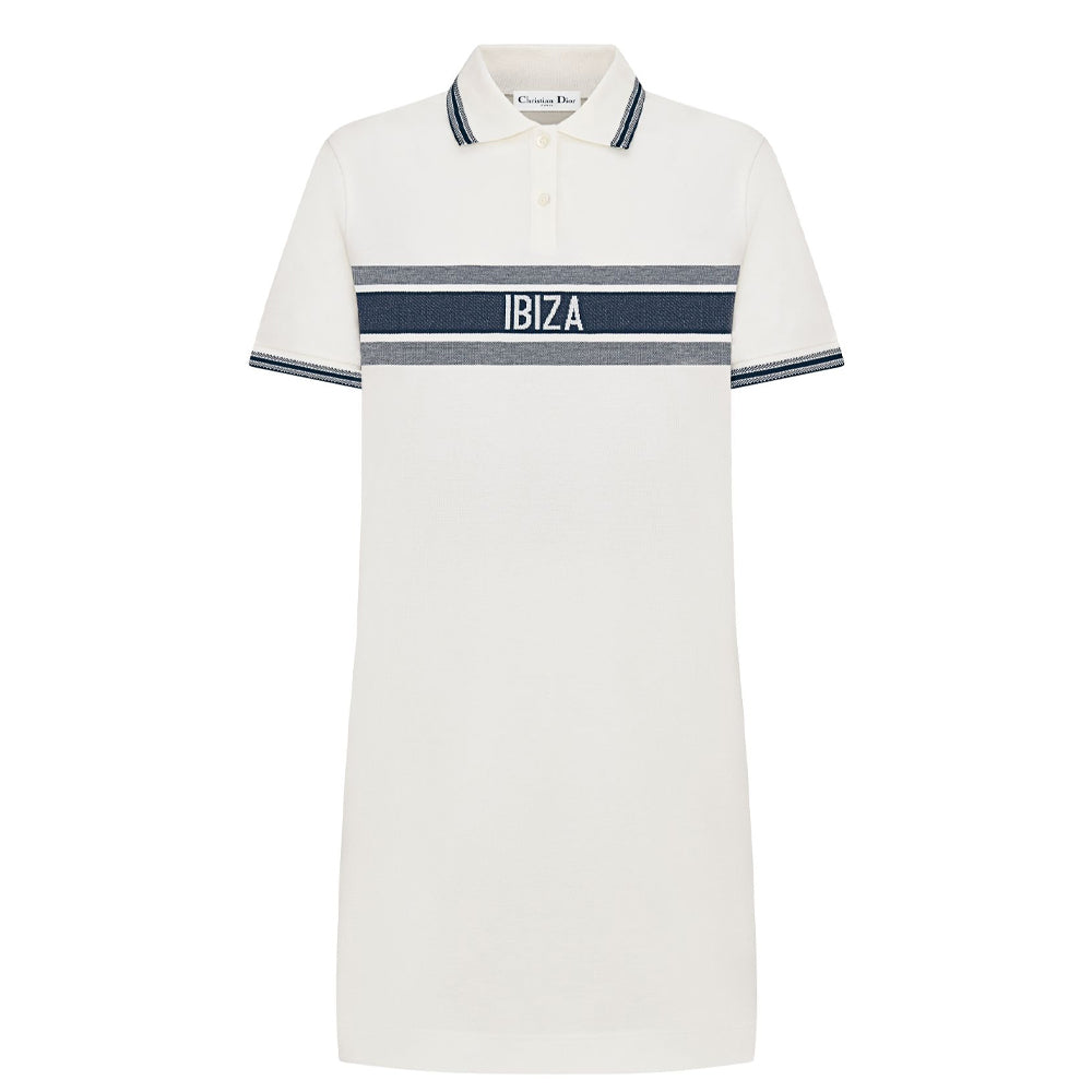 DIOR FW21 Short Sleeved Dress Women's White