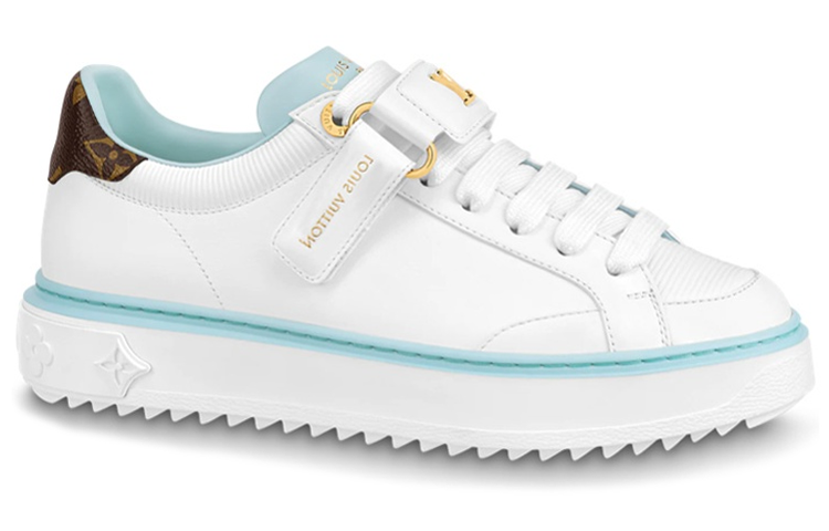 LOUIS VUITTON Time Out Sneakers 'White Blue Brown' Women's