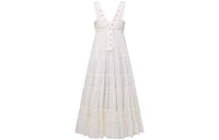 LOUIS VUITTON Monogram Fil Coupé Snap Button Strap Dress