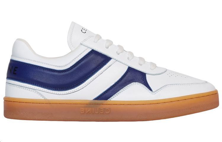 CELINE Trainer Stylish Skateboarding Shoes Women's White Blue