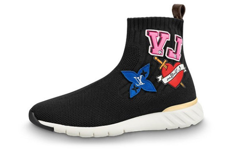 LOUIS VUITTON Wear-Resistant High-Top Casual Shoes Women's Black