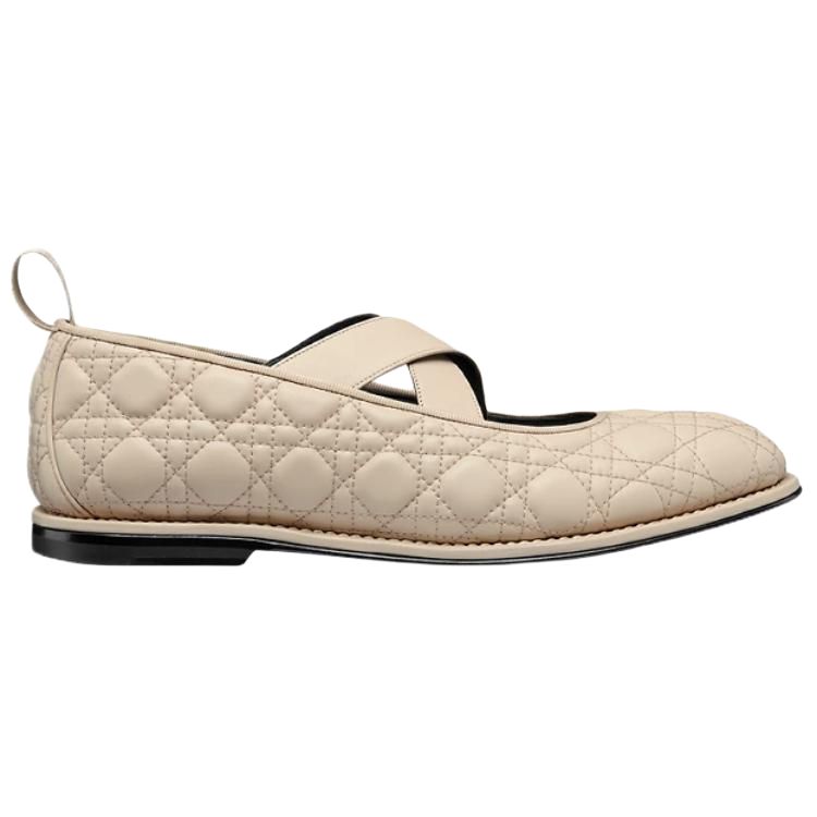 DIOR Tendu Flat Mary Jane Shoes Men's Beige