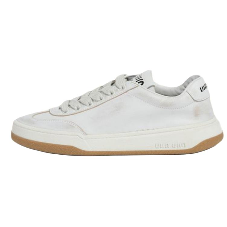 MIU MIU Low Top Skateboard Shoes Women's White