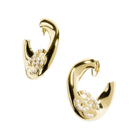 CHANEL Metal, Glass, Pearl, Crystal Clip On Earrings Women's Gold