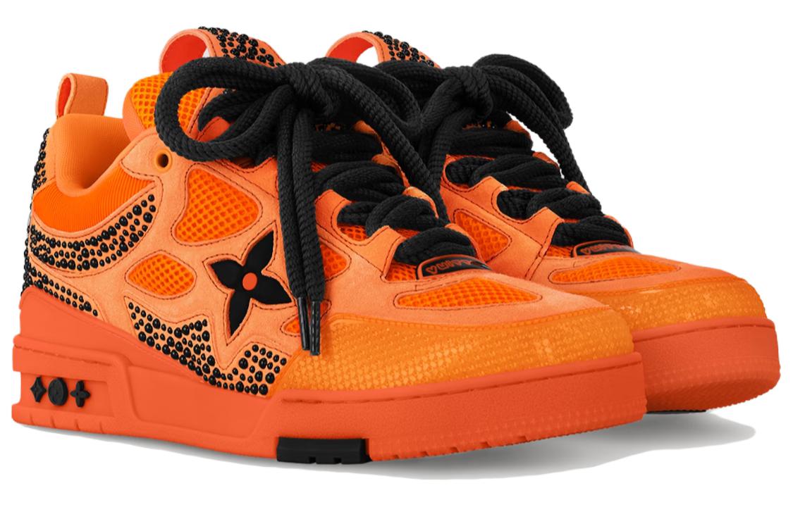 LOUIS VUITTON Skate Low-Top Skateboard Shoes Men's Orange