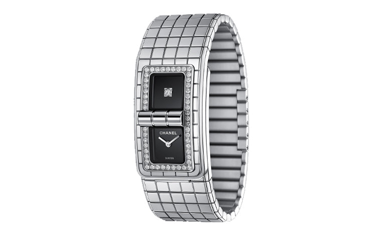 CHANEL Wrist Watch Quartz Movement Stainless Steel Watchband Black Dial Women's Watch H5145