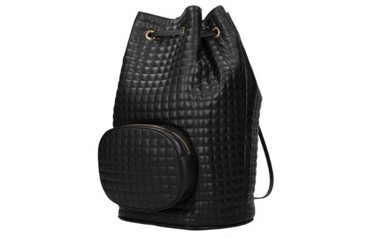 CELINE Calfskin Backpack Medium Size Women's Black