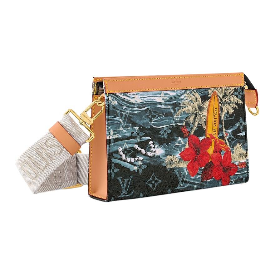 LOUIS VUITTON Gaston Wearable Wallet Monogram Surfin' Navy Blue