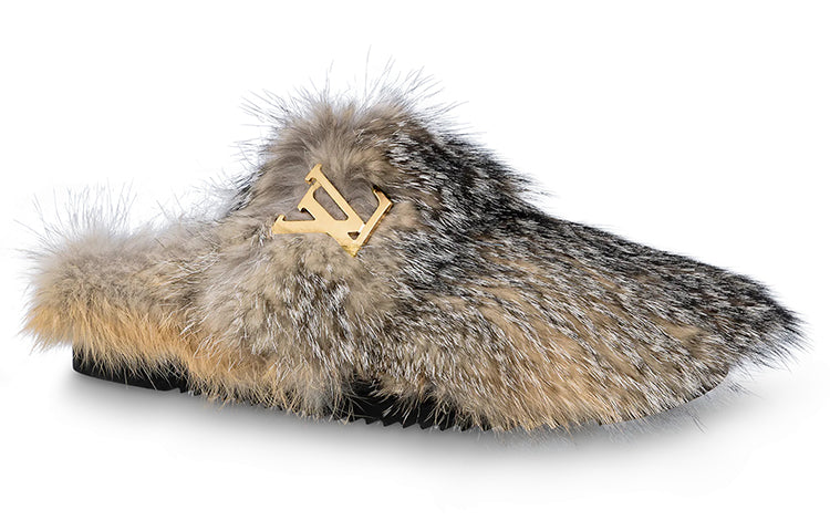 LOUIS VUITTON Easy Closed Toe Slippers Men's Gray