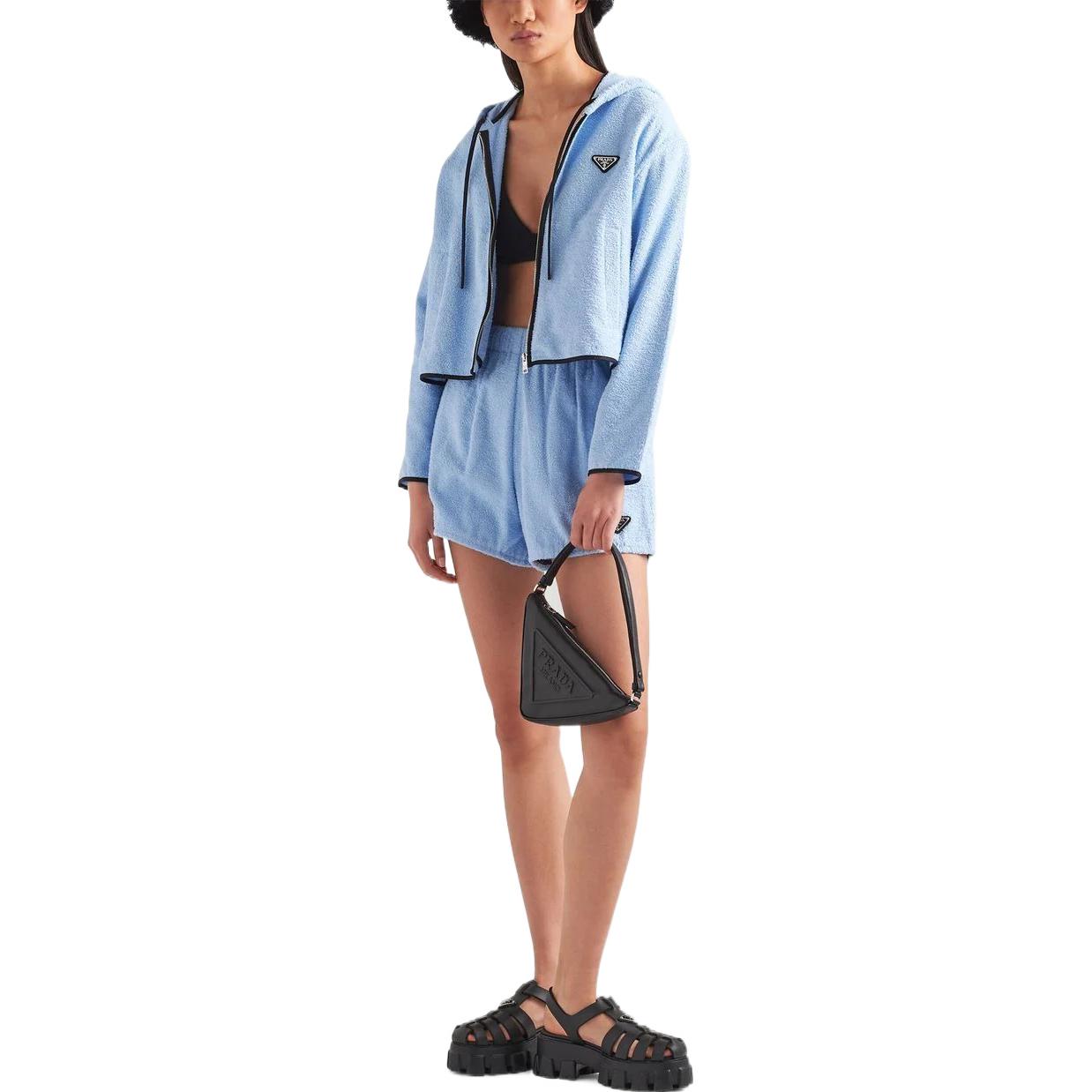PRADA Cropped Coats Women's Blue
