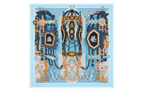 HERMES Silk Scarves Women's Blue