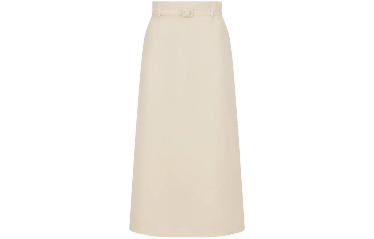DIOR Casual Long Skirts Women's Ecru