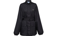 PRADA Regernated Nylon Rain Coat Black