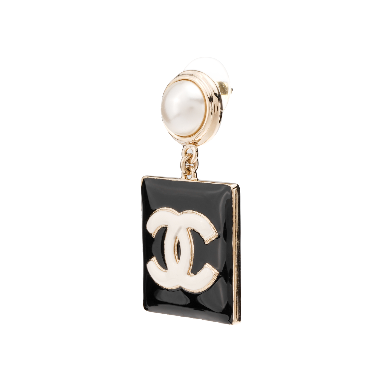 CHANEL Earrings Women's Black