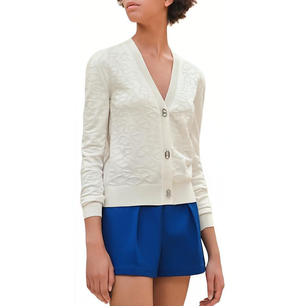 HERMES SS24 Knitwear Women's Gray White