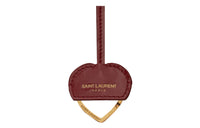 SAINT LAURENT Cow Leather Key Ring Necklace Pouch Merch Women's Red