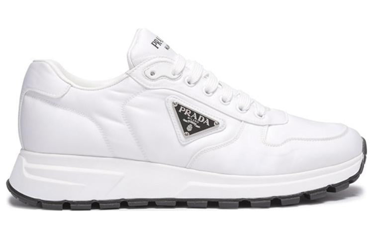 PRADA Cushioning Low-Top Sports Casual Shoes Men's Black White