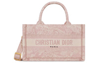 DIOR BookTote Embroidery Shoulder Bag, Crossbody Bag, Handbag Mini Women's Pink