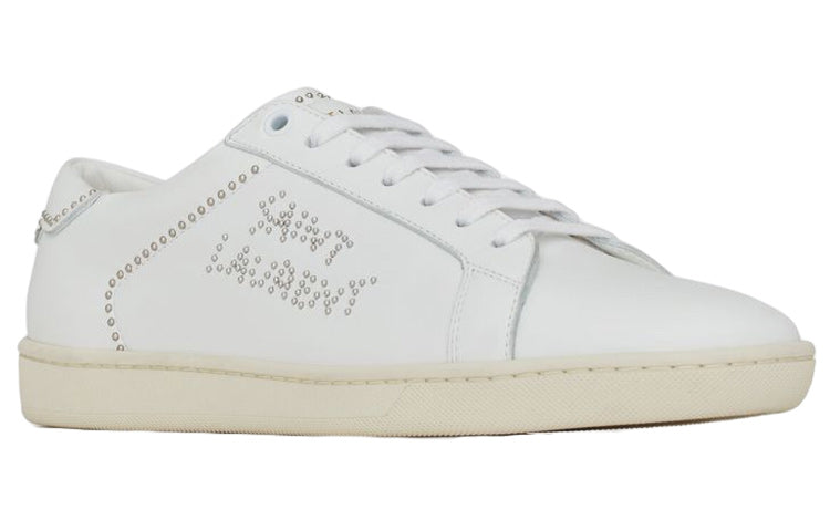 SAINT LAURENT Studded Low Top White Women's