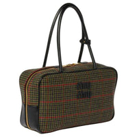 MIU MIU Fabric Handbag Women's Grimm Green