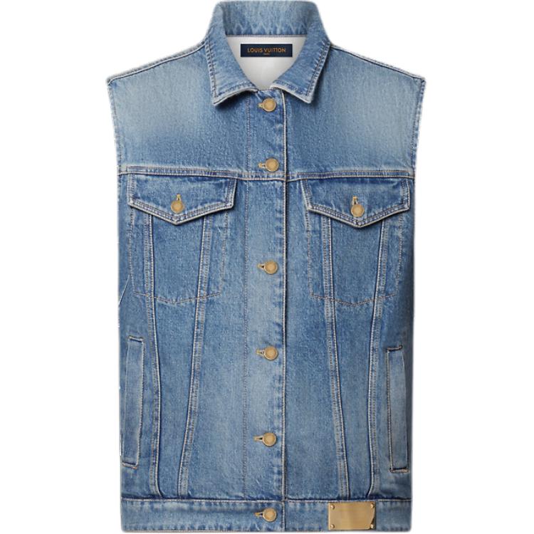 LOUIS VUITTON Reversible Sleeveless Denim Jacket
