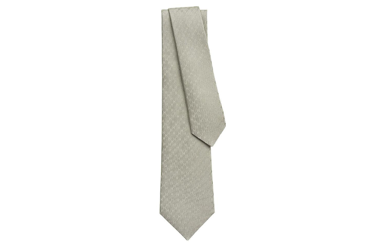 HERMES Ties Men Gray Yellow