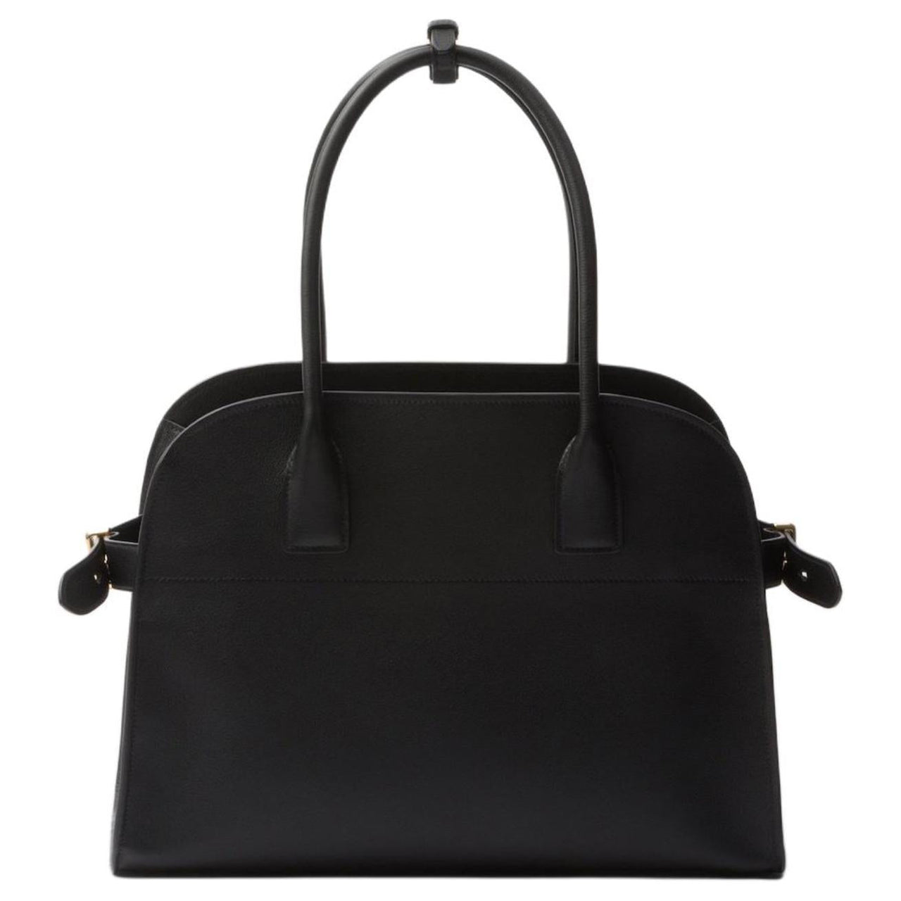 PRADA Leather Tote Bag Shopping Bag Handbag Medium Size Women's Black