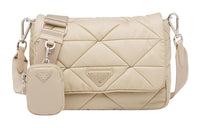 PRADA Fabric Crossbody Bag Shoulder Bag Women's Beige