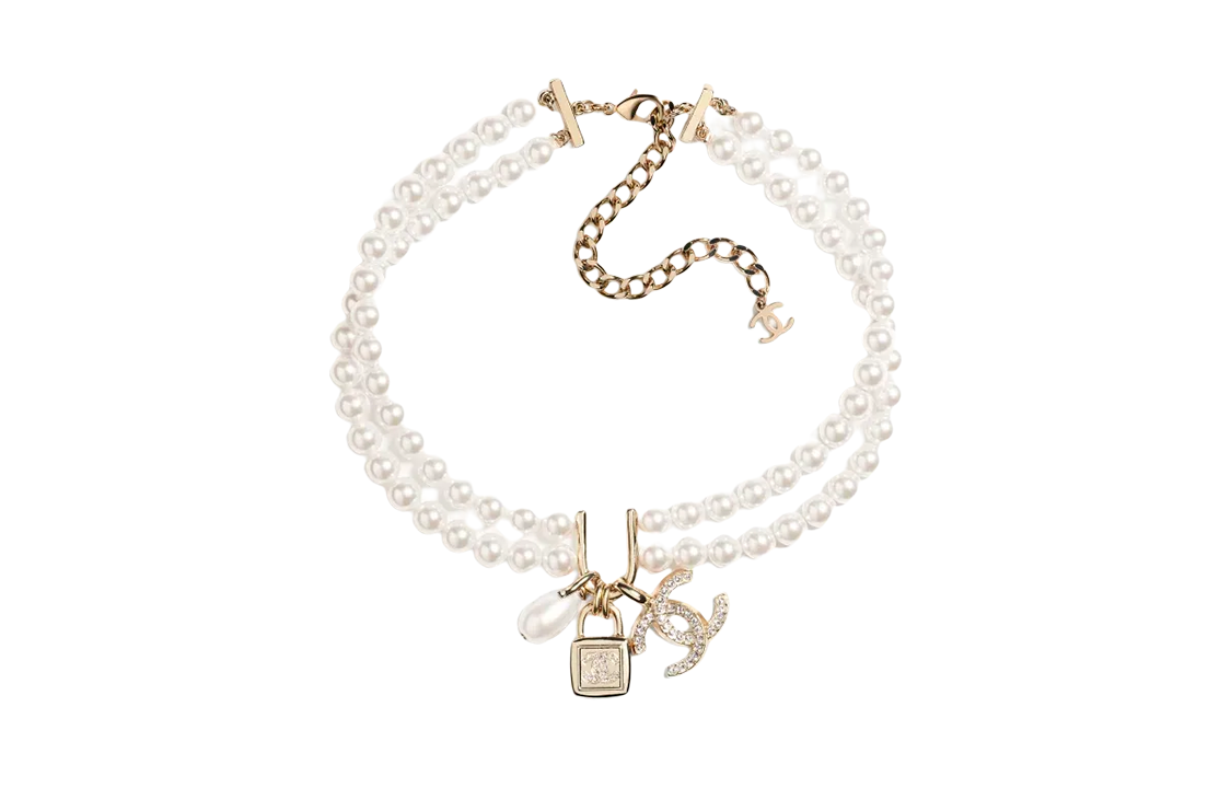 CHANEL Necklaces Women's White
