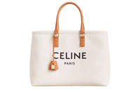 CELINE Print With Calfskin Tote Bag Shopping Bag Shoulder Bag Handbag Women's Natural/Tan
