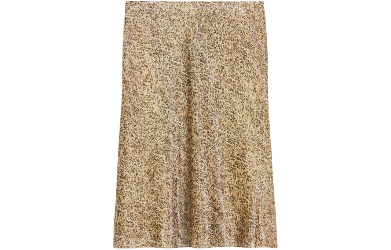 CELINE Hobble Leopard Print Skirt