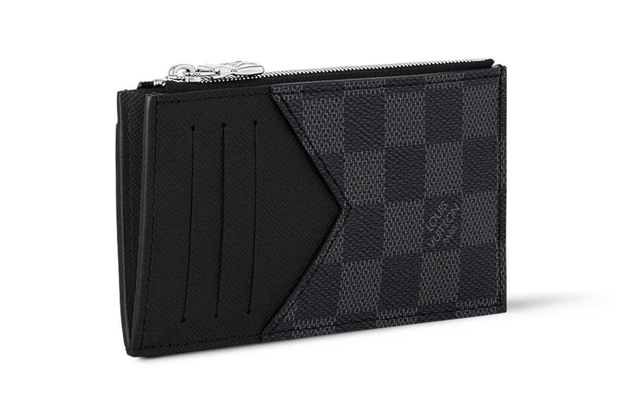 LOUIS VUITTON Coin Card Holder Damier Graphite Grey/Black