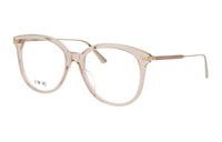 DIOR Plastic Butterfly Eyeglass Frames Women's Rose Gold