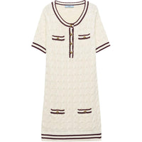 PRADA Round neck Knitted Cotton Mini Dress