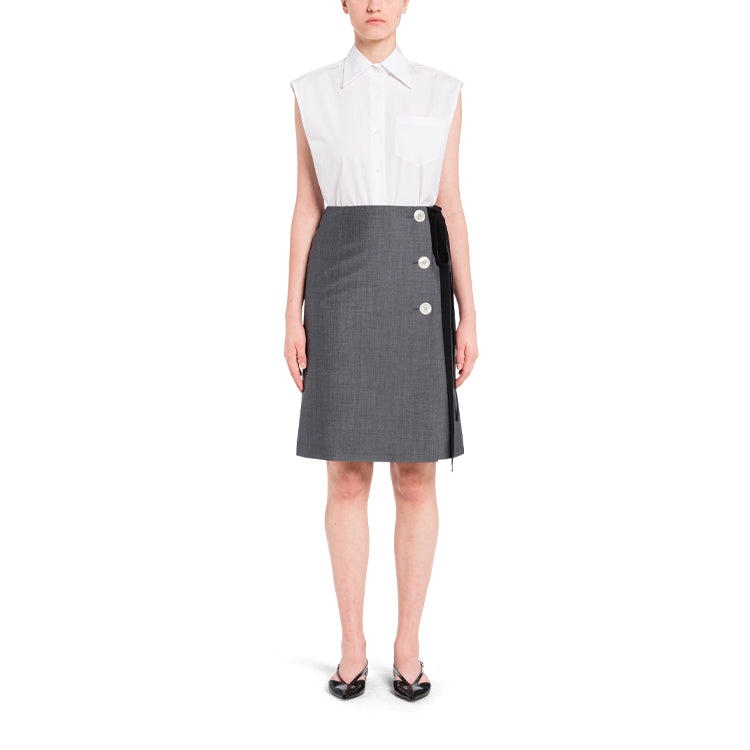 PRADA Casual Long Skirts Women's Gray