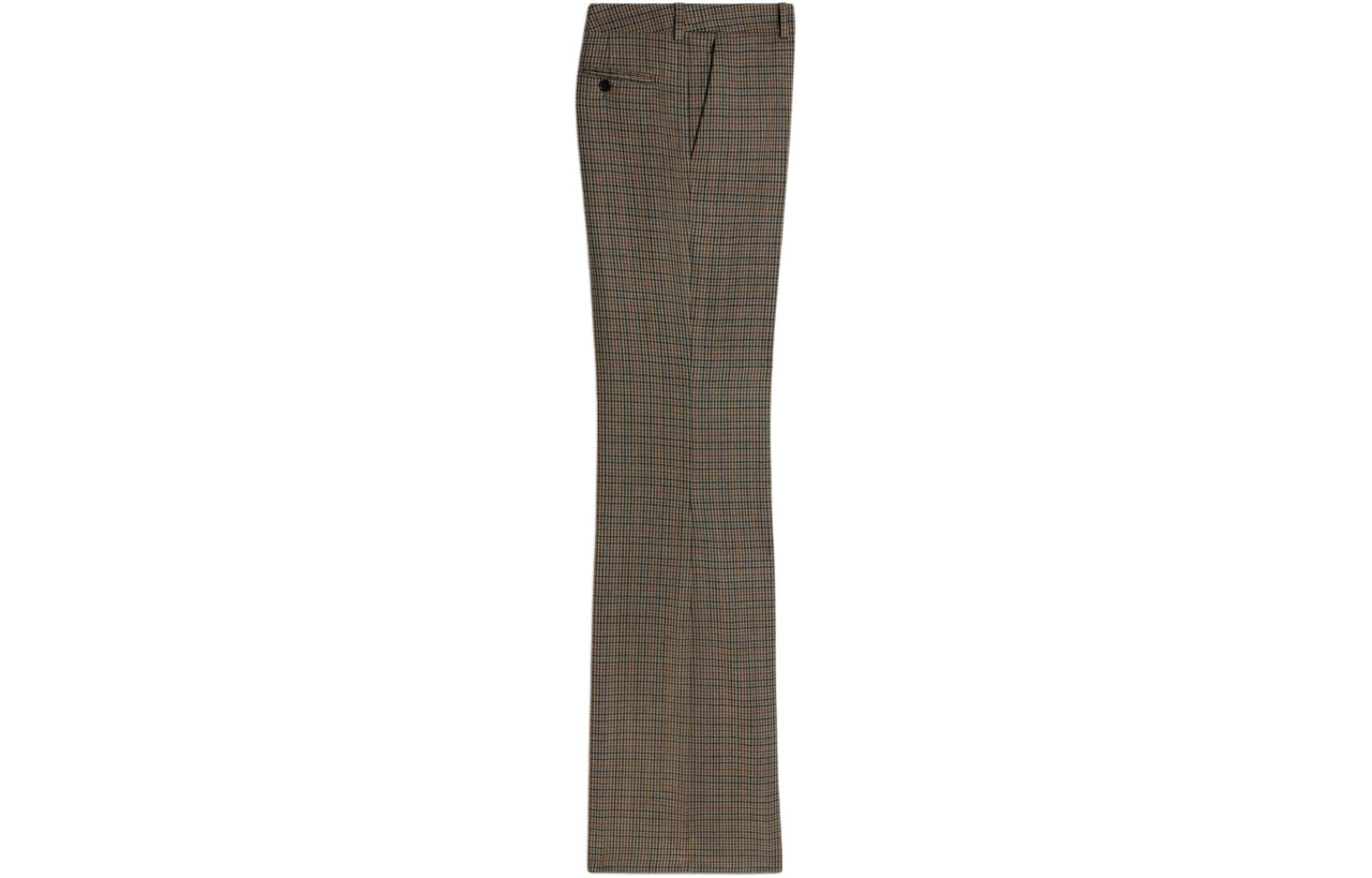 CELINE Bnf Pants In Checked Wool