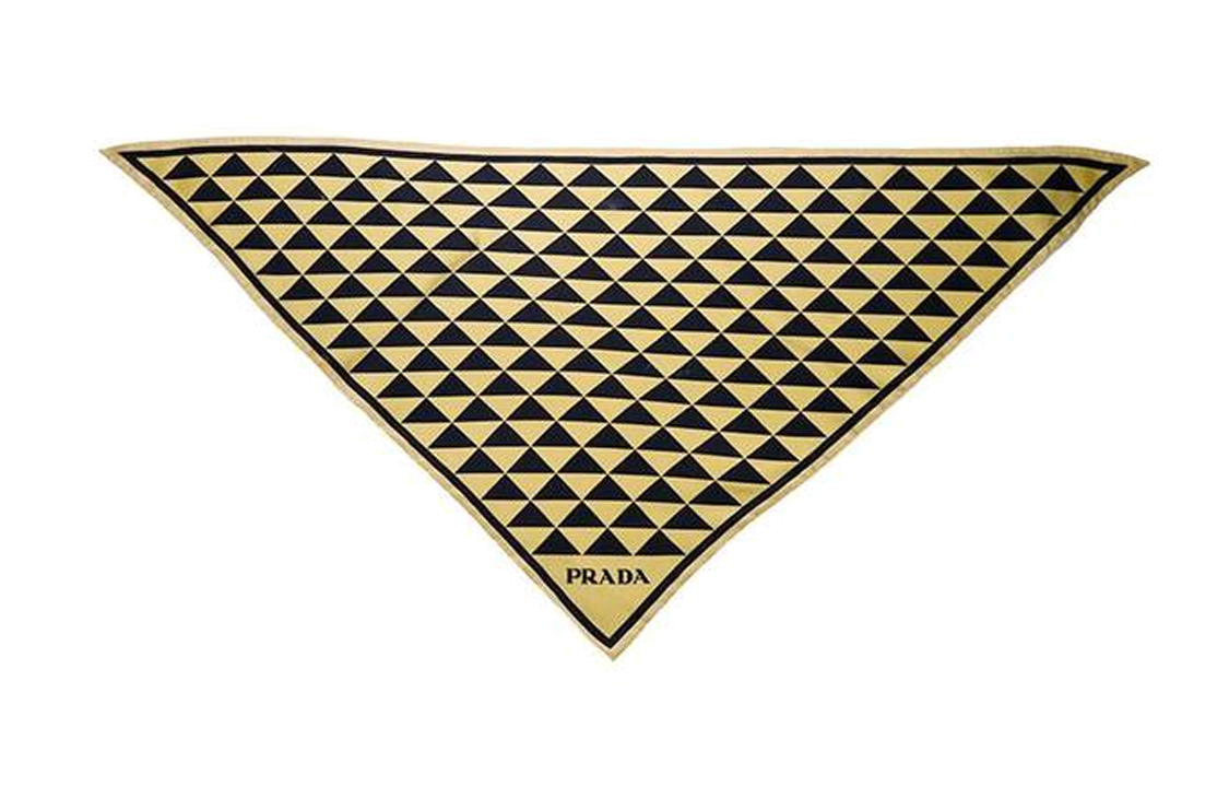 PRADA Silk Scarves Women's Yellow