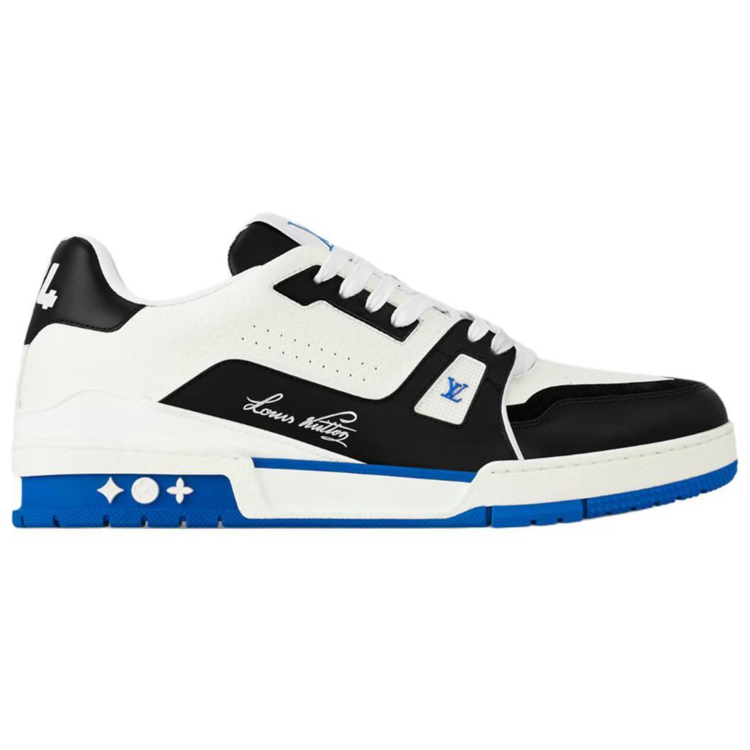 LOUIS VUITTON Trainer Low Top Skateboard Shoes Men's Blue Black