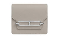 HERMES Roulis Evercolor Calfskin Pig Nose Bag Card Holder Fanny Pack Coin Purse Wallet Women's 8L Beton Glacier White
